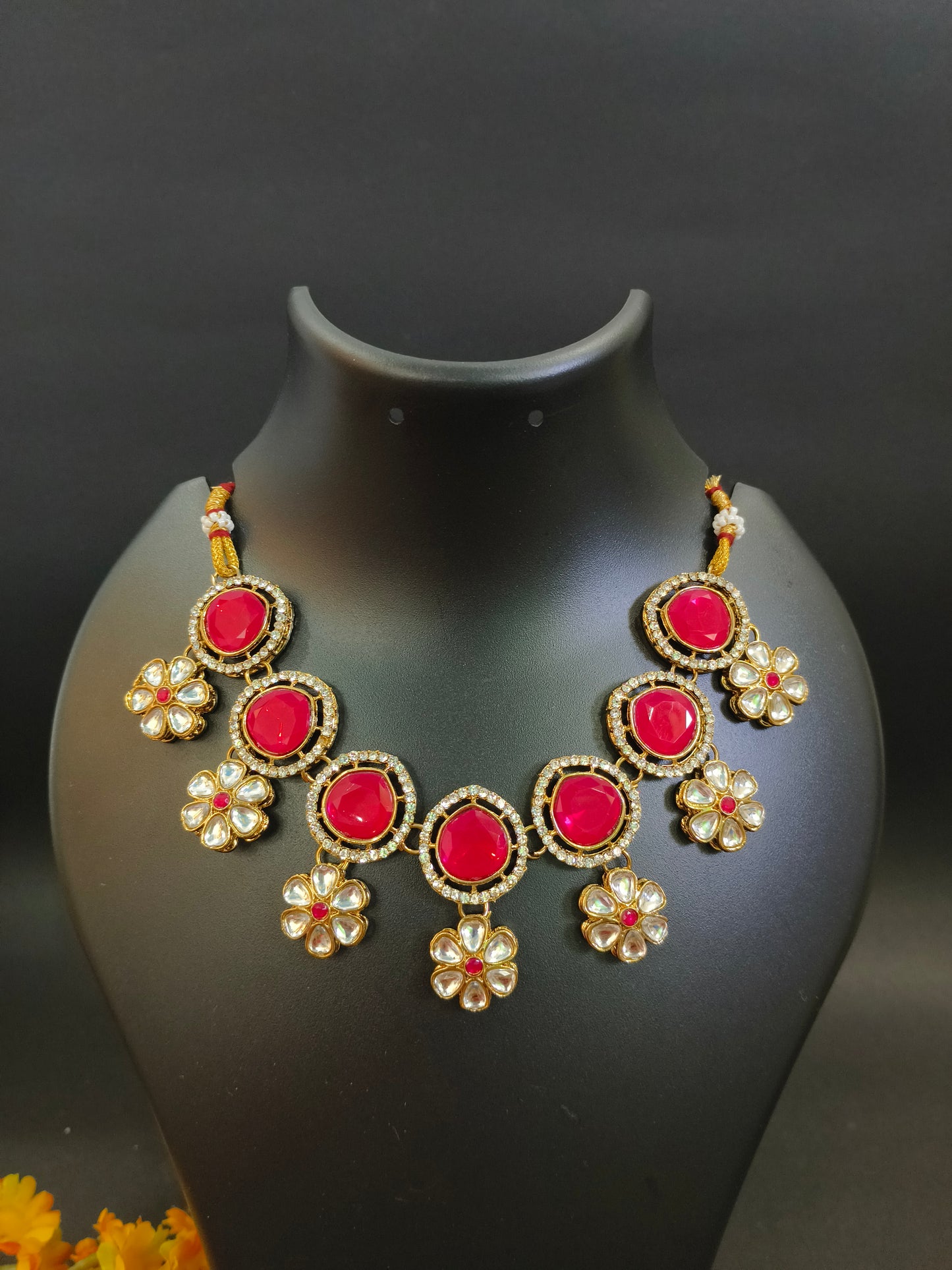 Sampada Ruby Choker Set - Traditional Kundan & Stone Necklace