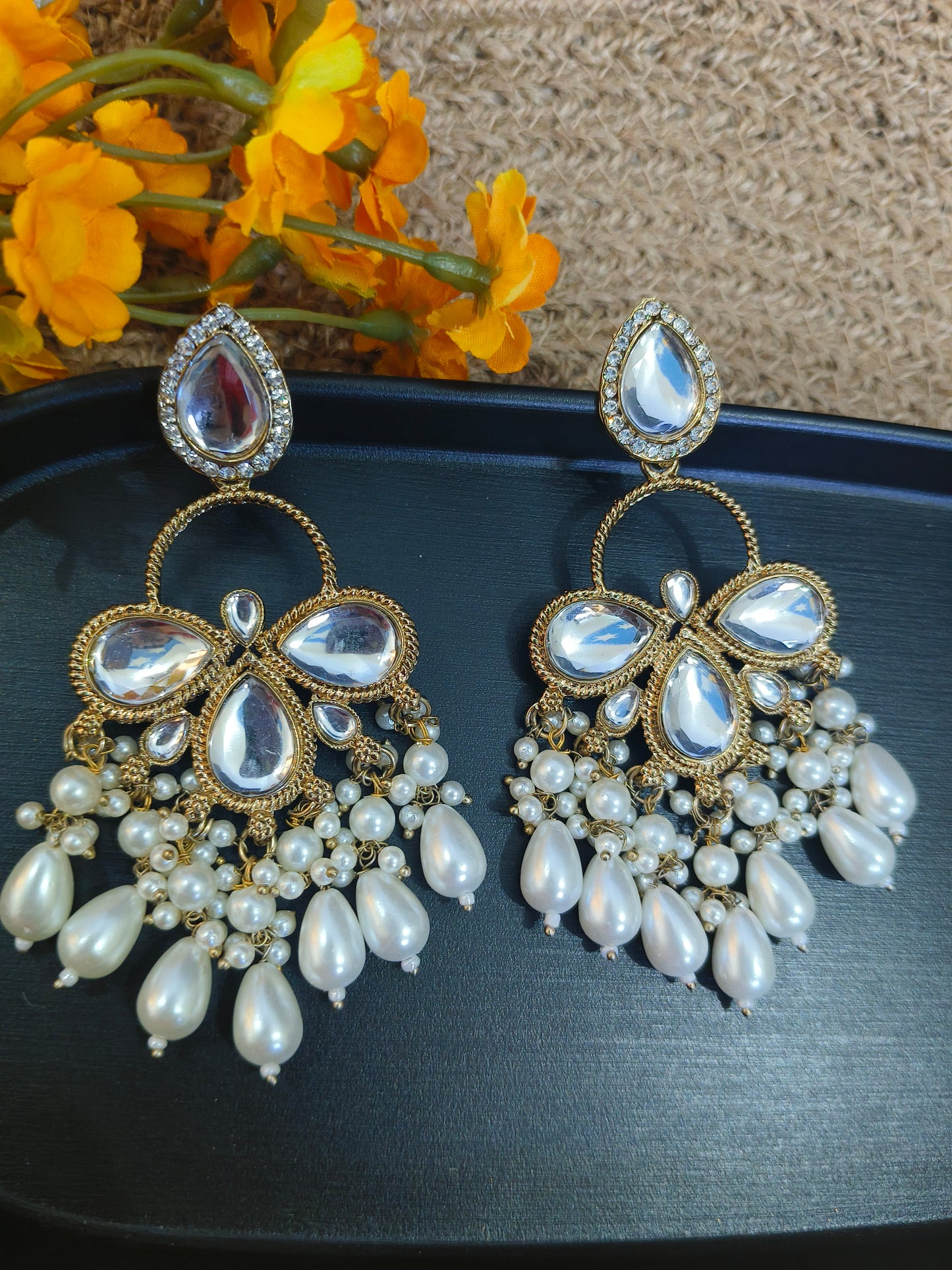 Baaliyan Prisha~Daabi Kundan Earrings