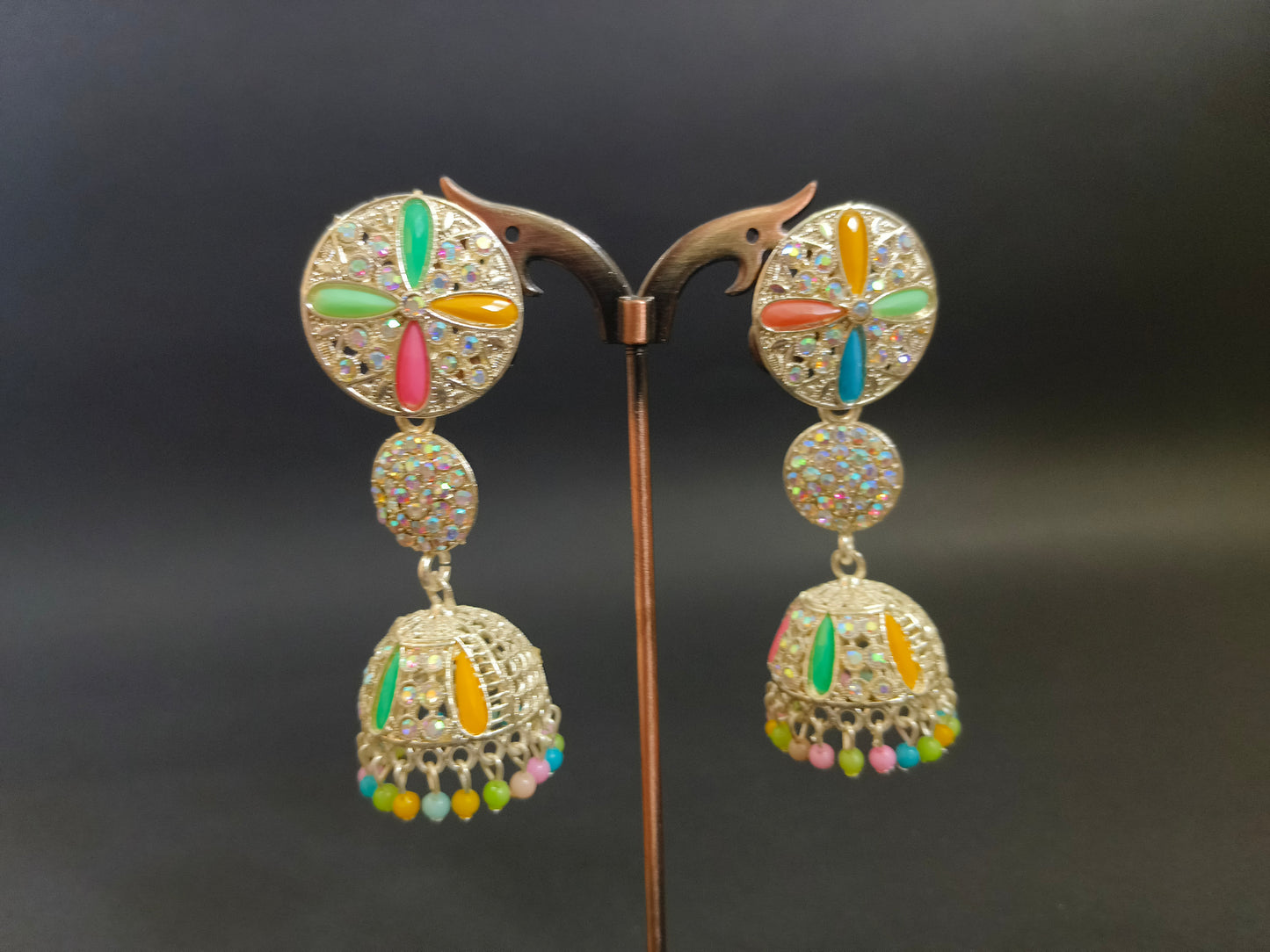 Multicolour Jhumka Earrings