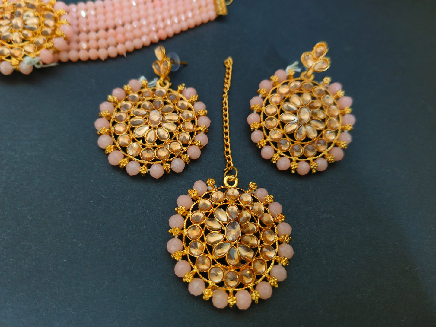 Vaishnavi Imitation Gold-Plated Alloy Earring & Necklace Set