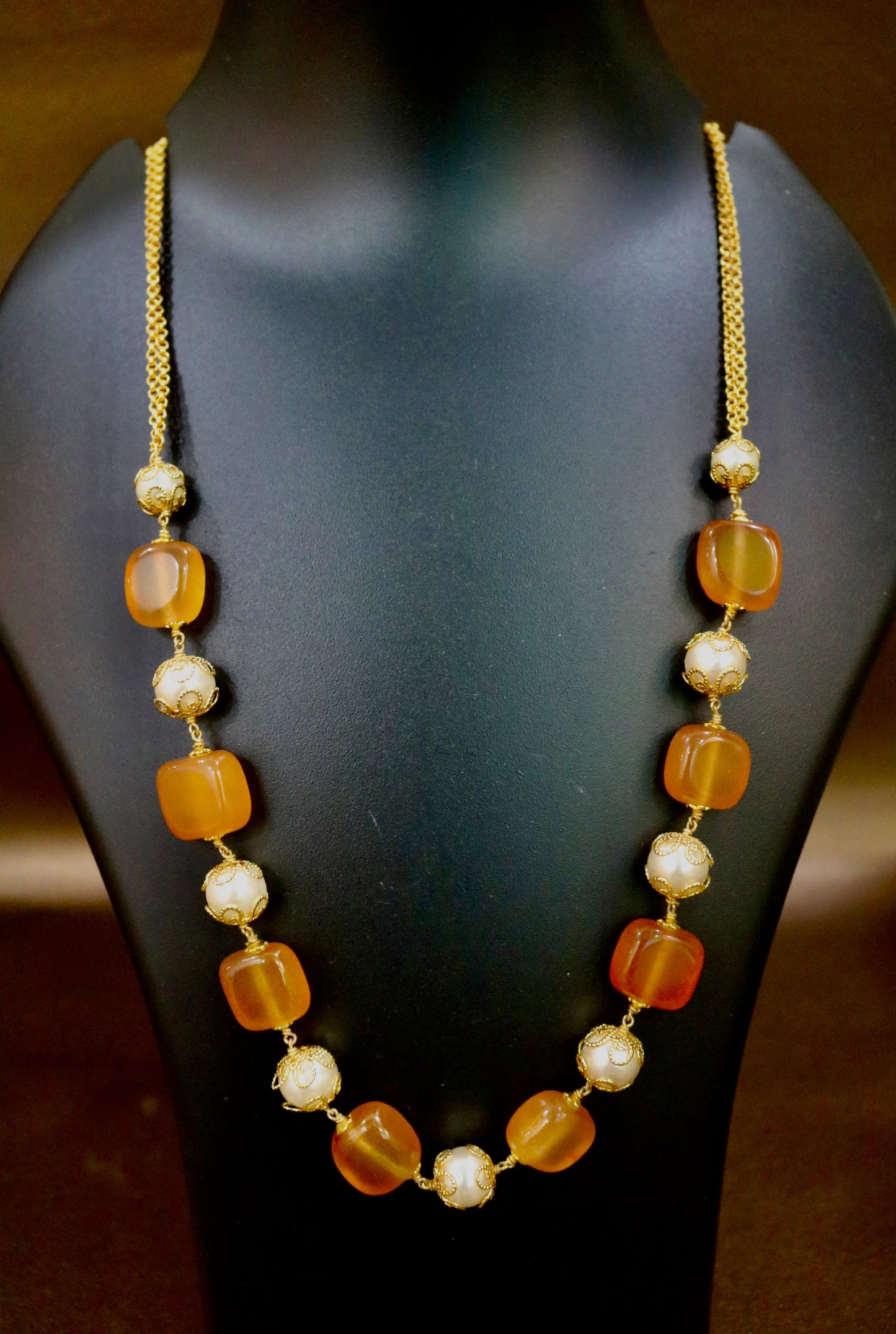 Brown Gemstone Necklace