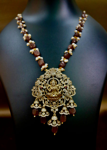 Divine Elegance Lakshmi Pendant Necklace