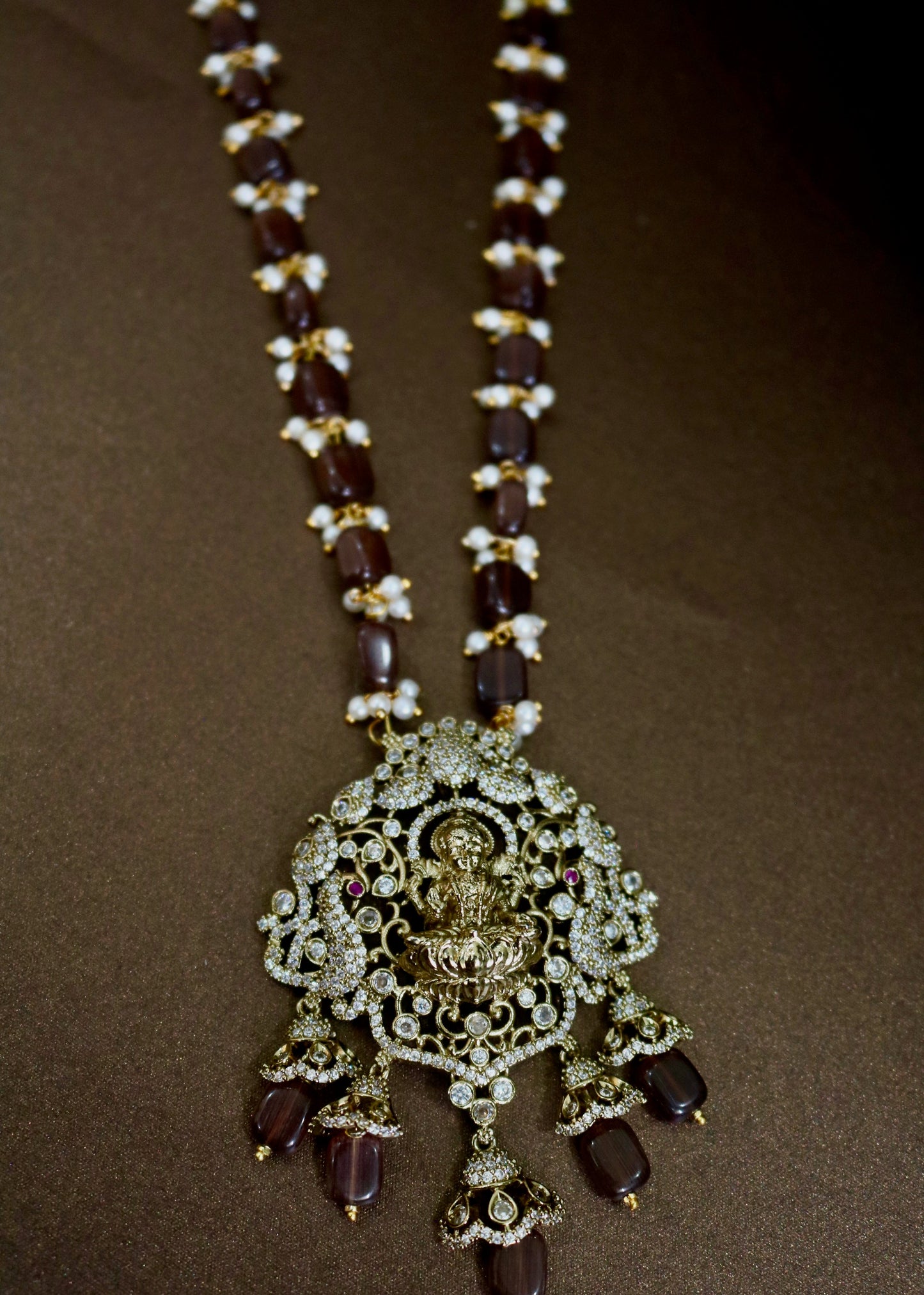 Divine Elegance Lakshmi Pendant Necklace