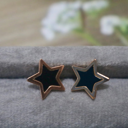 Black Star Stud Earrings