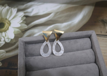 Geometric Gems Drop Earrings