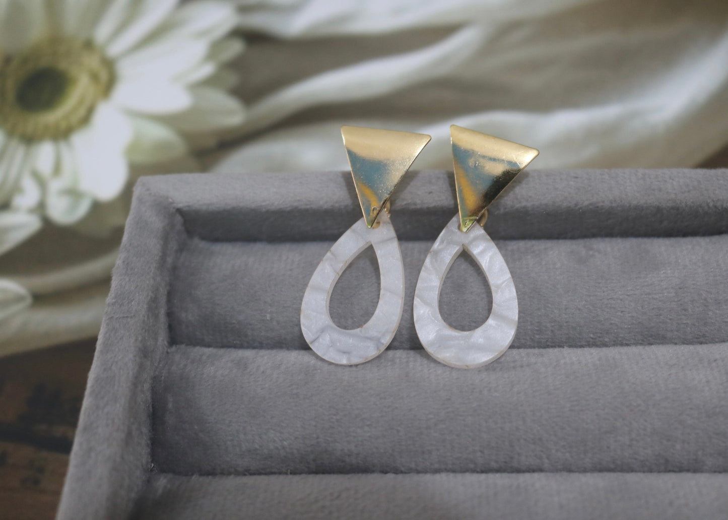 Geometric Gems Drop Earrings
