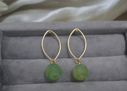 Nature's Drop Earrings - Green