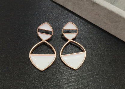 Duo Drops Hanging Earrings