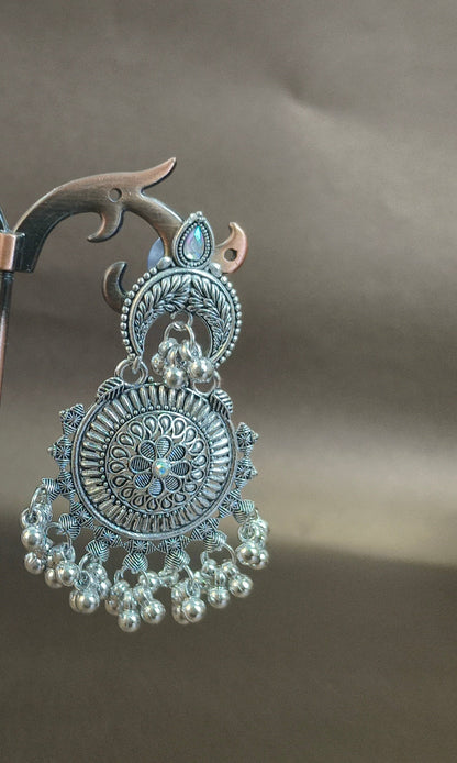 Silver Siren Jhumka Earrings