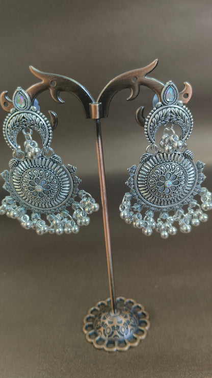 Silver Siren Jhumka Earrings