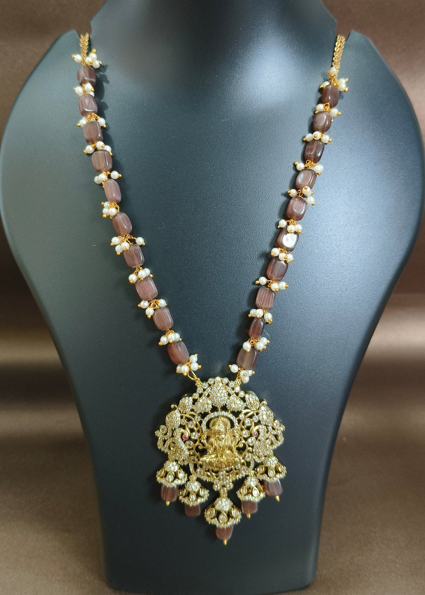 Divine Elegance Lakshmi Pendant Necklace