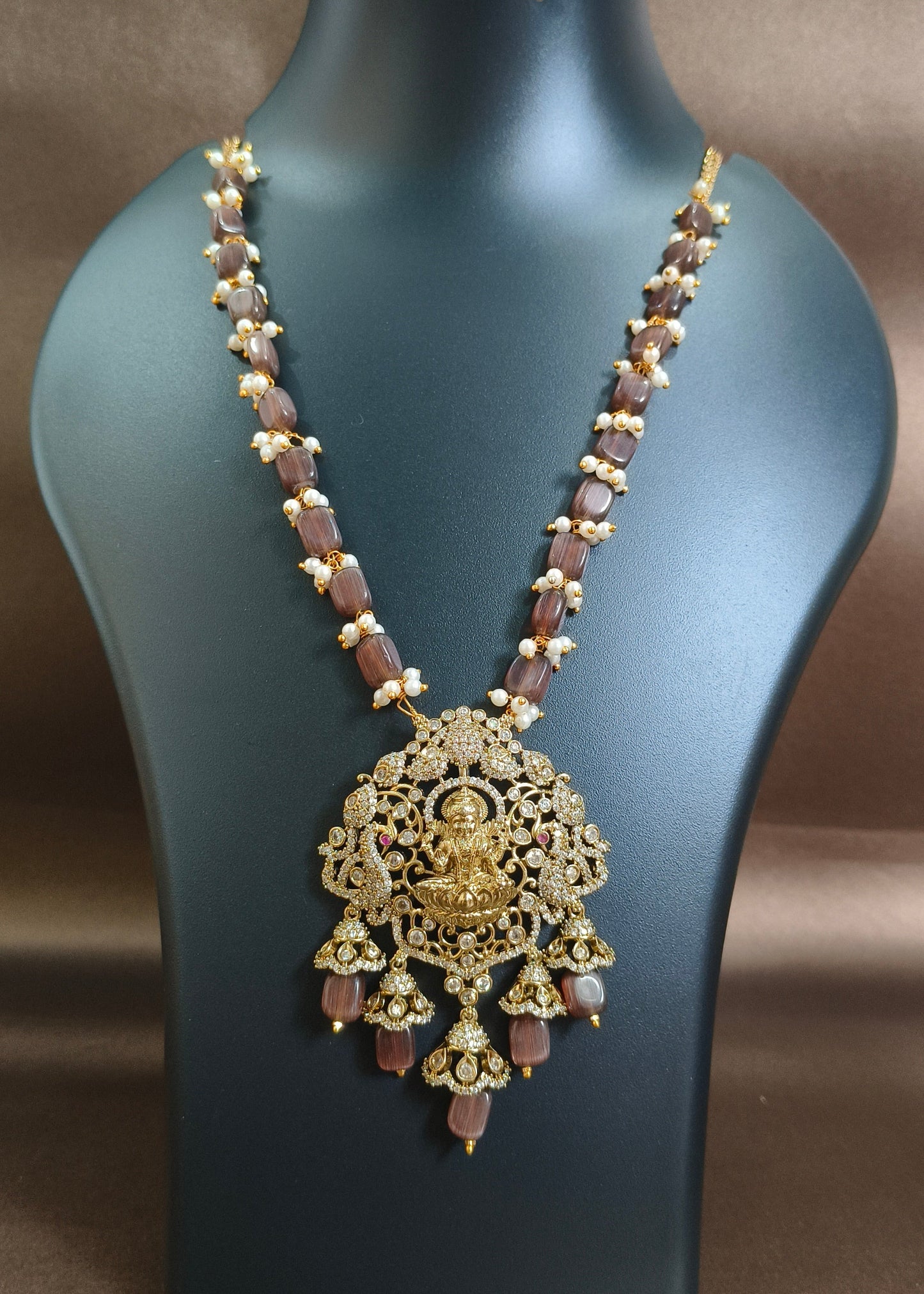 Divine Elegance Lakshmi Pendant Necklace