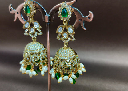 Victorian Statement Look Jhumka Earrings