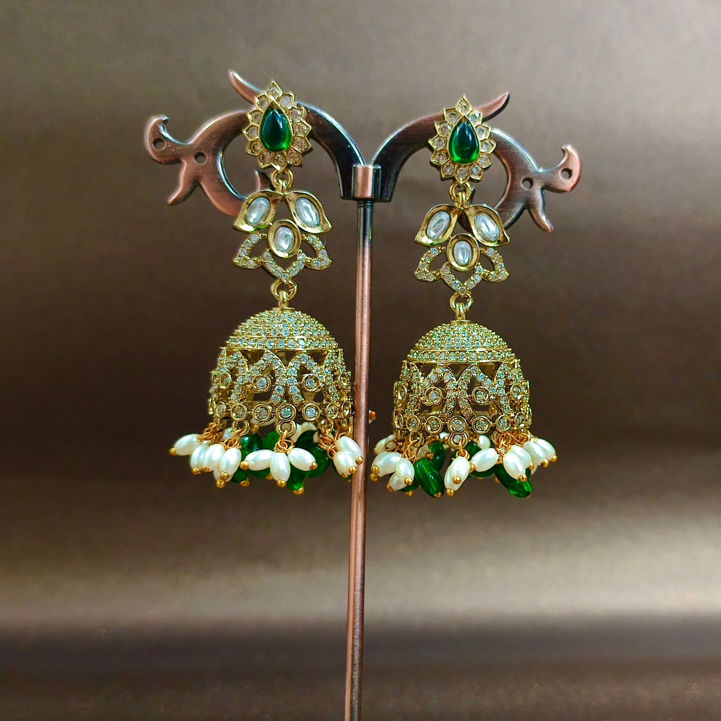 Victorian Statement Look Jhumka Earrings