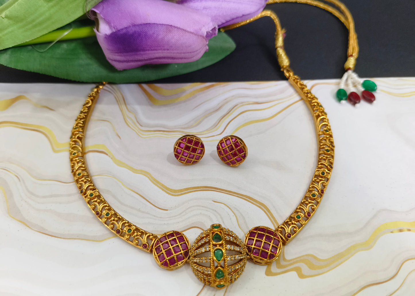 Geometric Grace Necklace Set