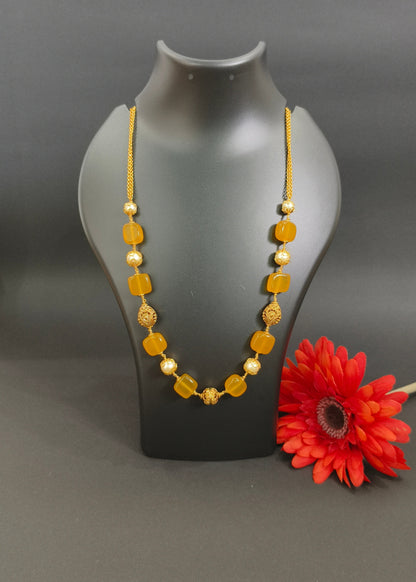 Amber Elegant Beaded Necklace