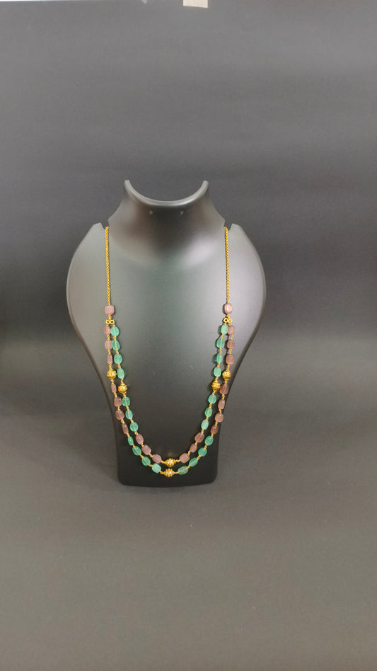 Radiant Layers Necklace -Green