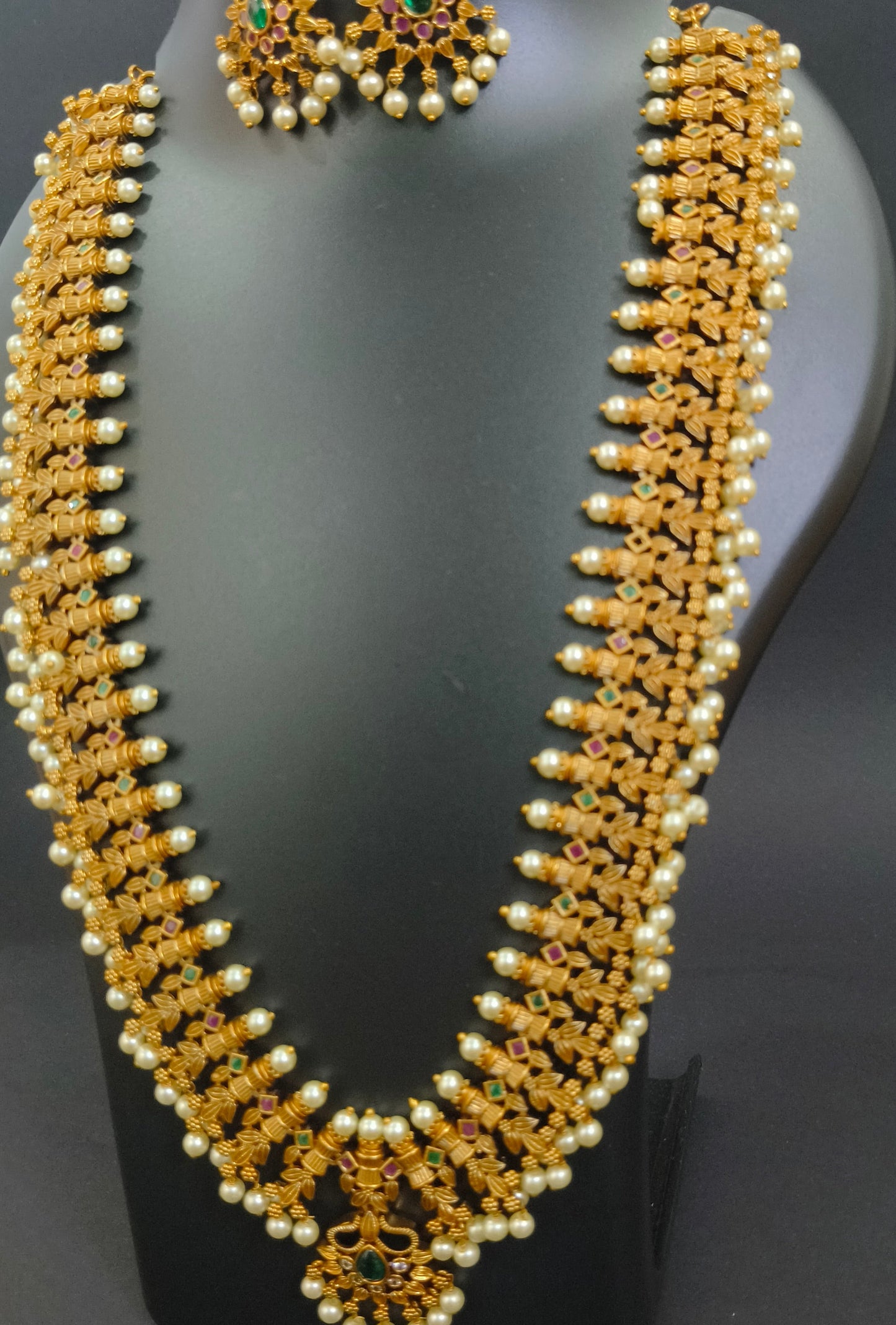 Statement Pearl Harmony Long Necklace Set