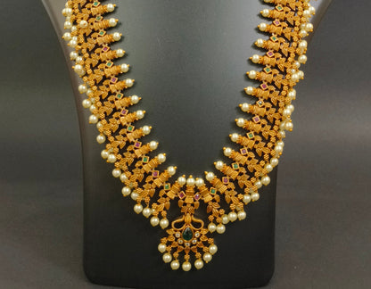 Statement Pearl Harmony Long Necklace Set