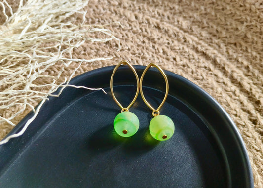 Nature's Drop Earrings - Green