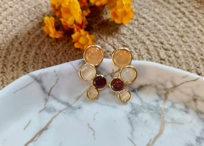 Multi-Gemstone Drop Earrings