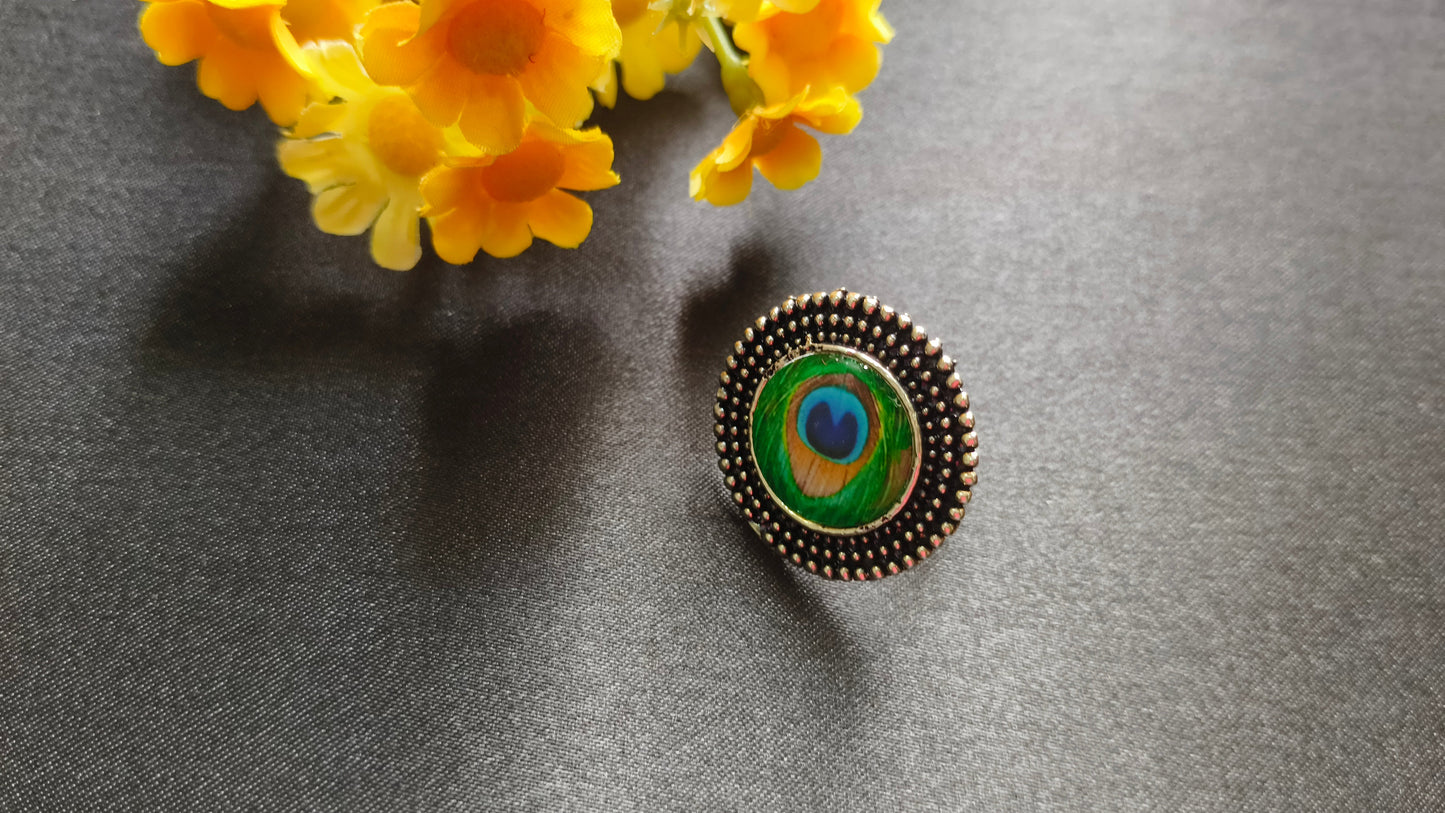 Peacock Plume Ring