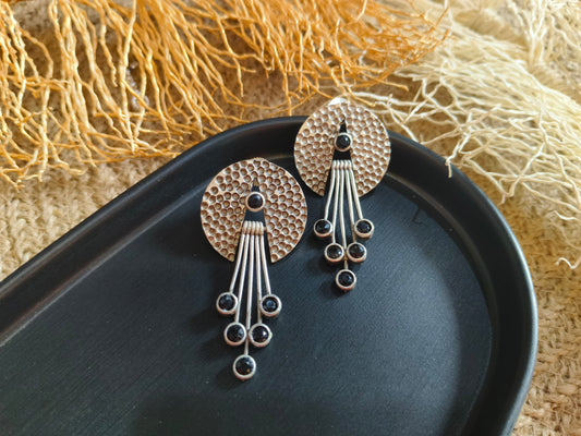 Bohemian Black and Silver Studs