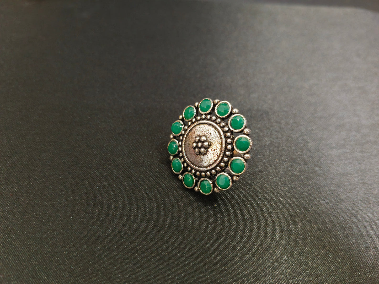 Bohemian Green Stone Ring