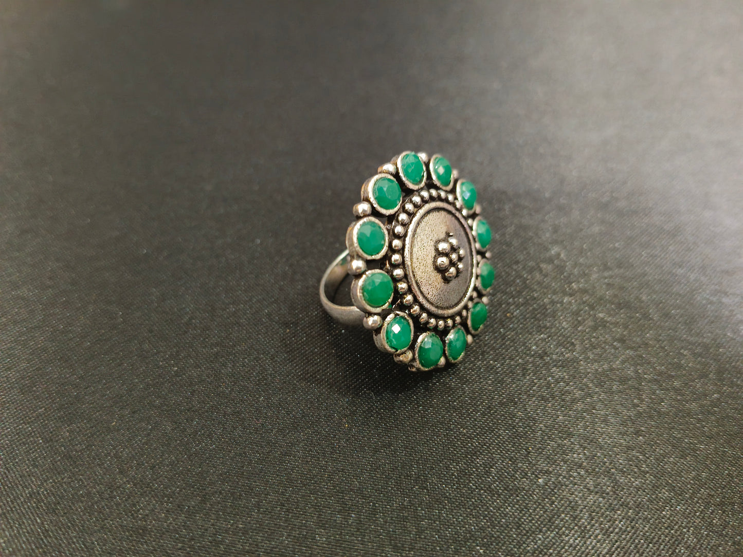 Bohemian Green Stone Ring