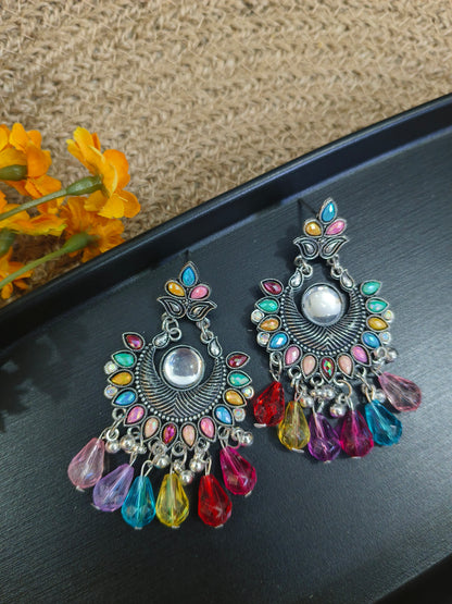 Multicolor Filigree Drop Earrings