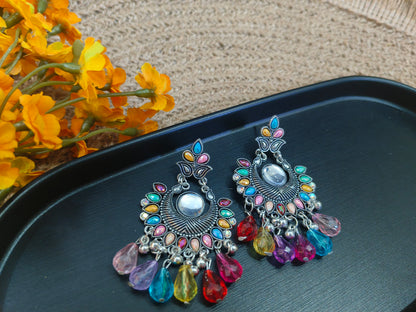 Multicolor Filigree Drop Earrings