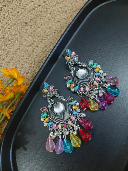 Multicolor Filigree Drop Earrings